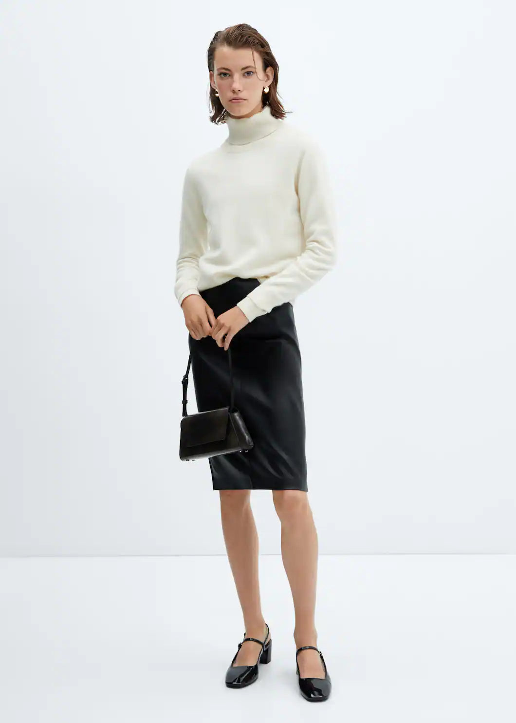 Faux-Leather Pencil Skirt - Pencil Skirt - MarryN