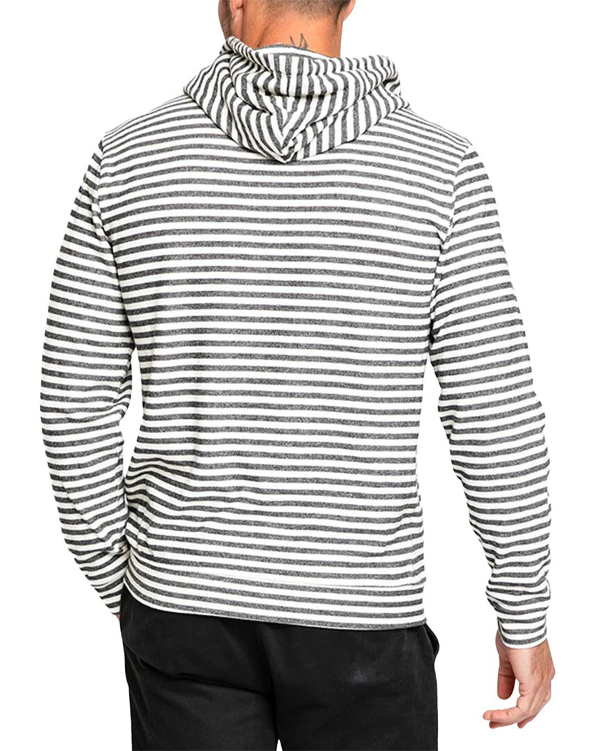 Charcoal Pullover Hoodie - Charcoal Stripe Pullover Hoodie - MarryN