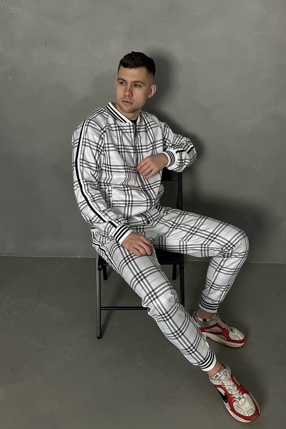 Plaid Tracksuit Men's - Checked Tracksuits for Men - MarryN